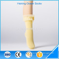 Bright yellow color socks children young girls school socks